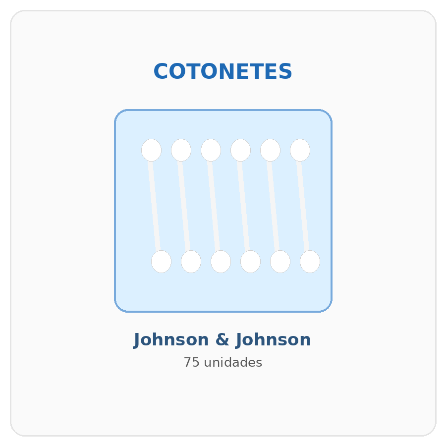 Cotonetes Johnson & Johnson 75 unidades